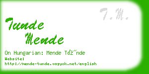 tunde mende business card